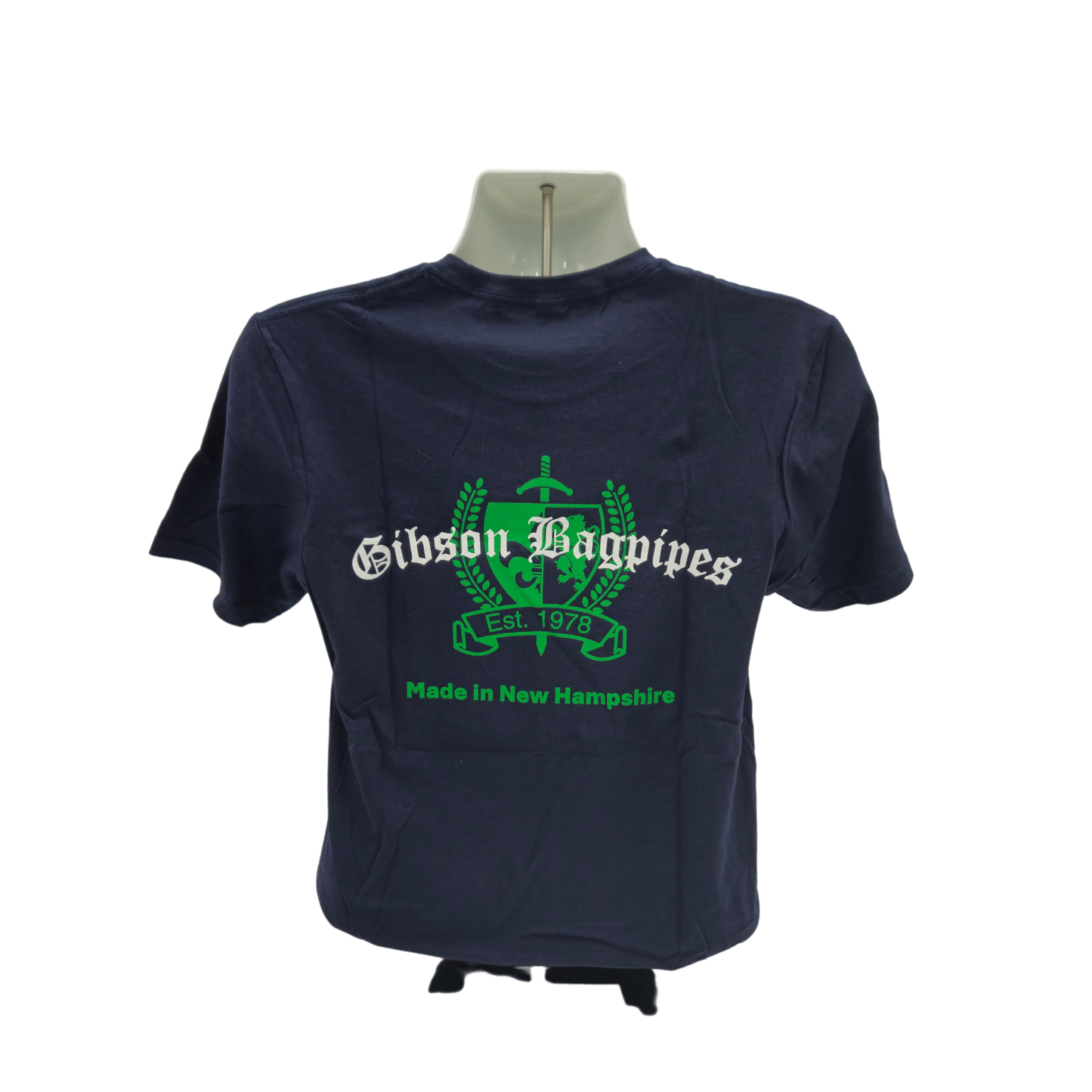 New Hampshire Bagpiper T-Shirt - Blue & Green