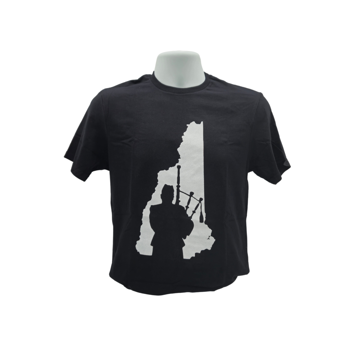 New Hampshire Bagpiper T-Shirt - Black – Gibson Bagpipes