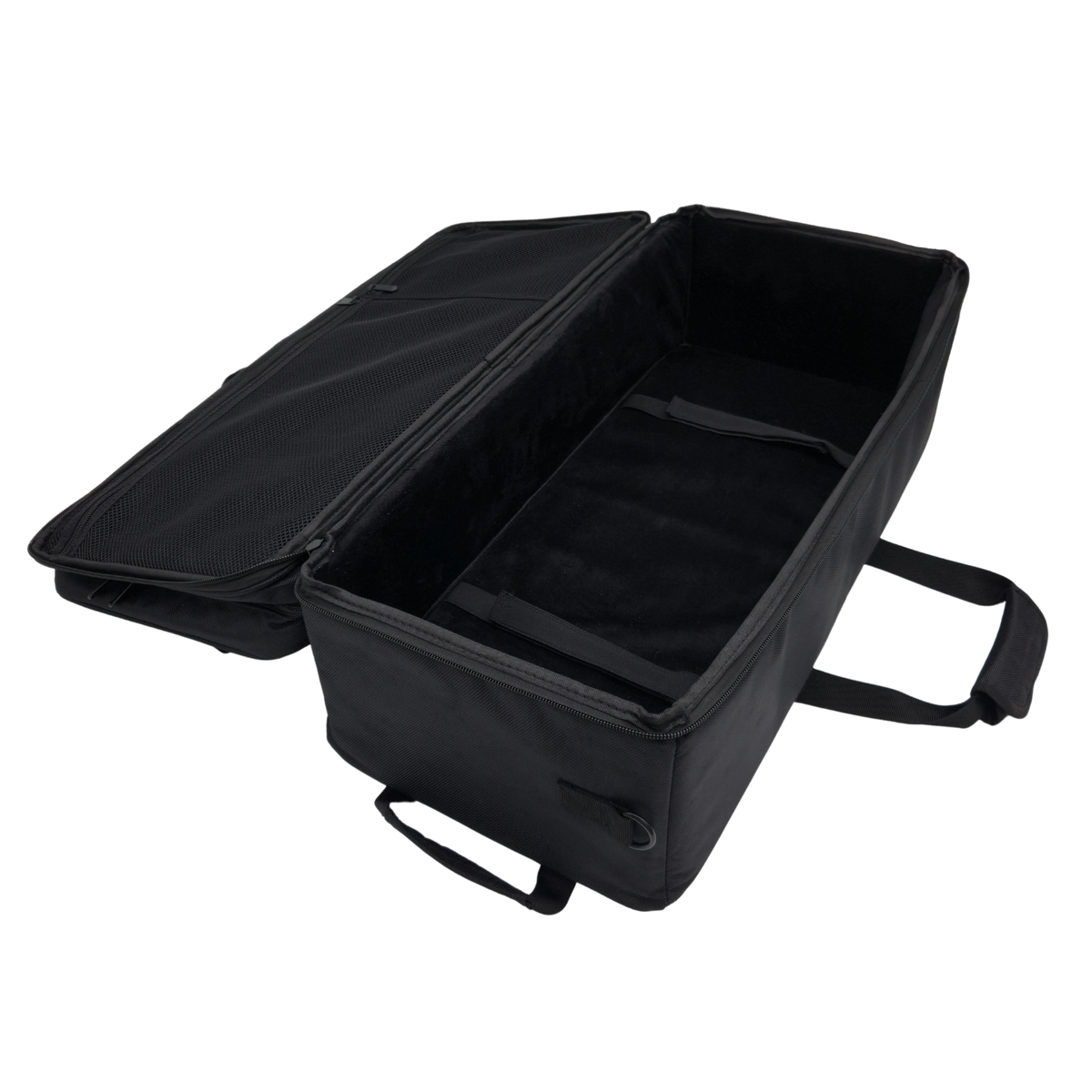 Open Gibson Pipe Case showing interior storage layout